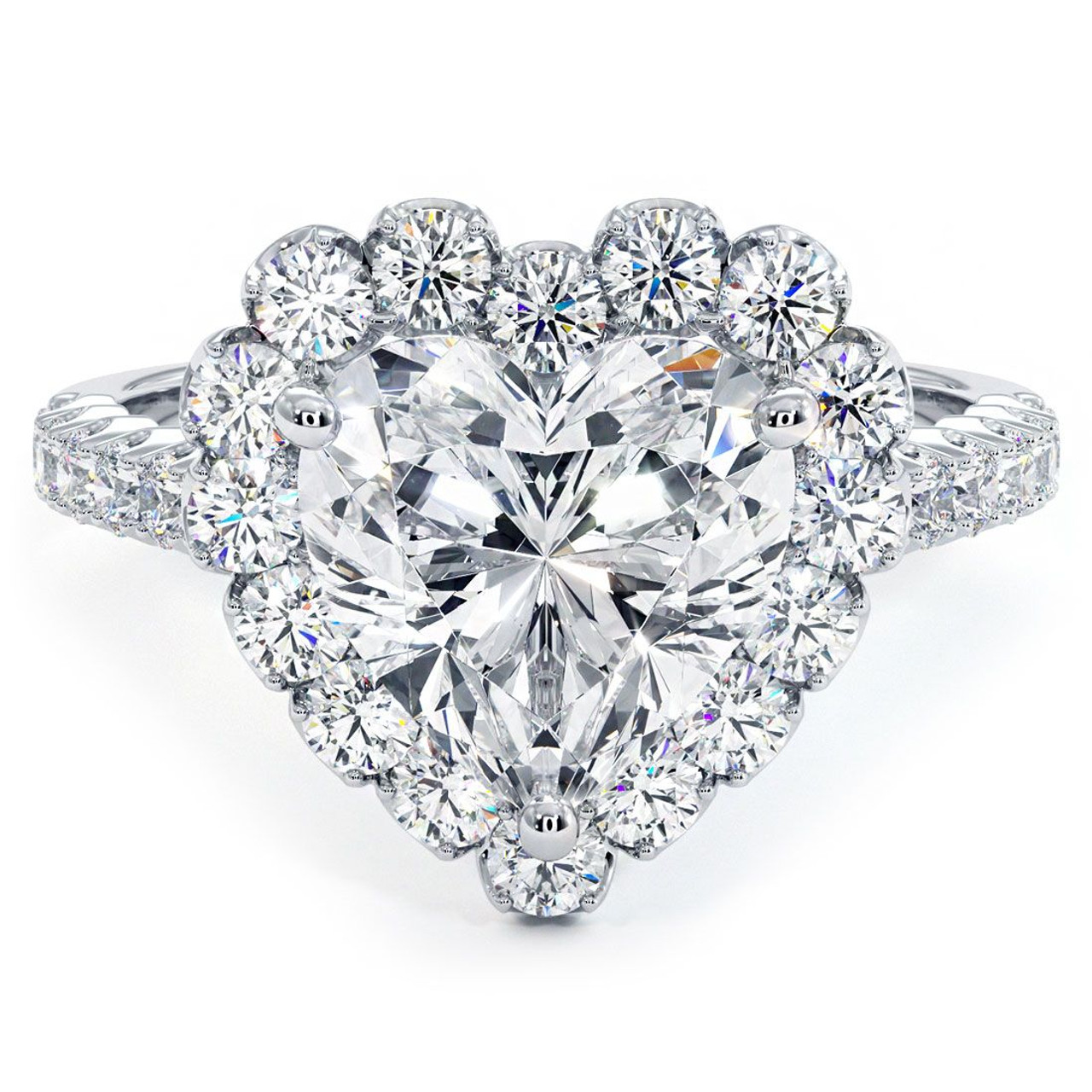 Heart Shape Zircon Diamond Engagement Ring – Aferando